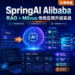 小滴课堂-SpringAI Alibaba+RAG+Milvus 传统应用升级项目实战 配图