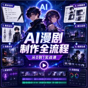 漫聚星球·AI漫剧全流程制作基础课程 配图