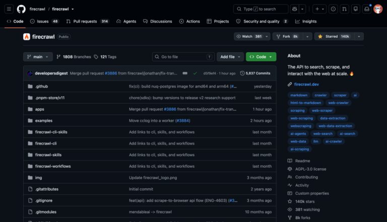 GitHub 上 13 万星的爬虫神器，不要 API Key 就能用了。